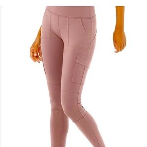 ALO high waisted cargo leggings, rosewood